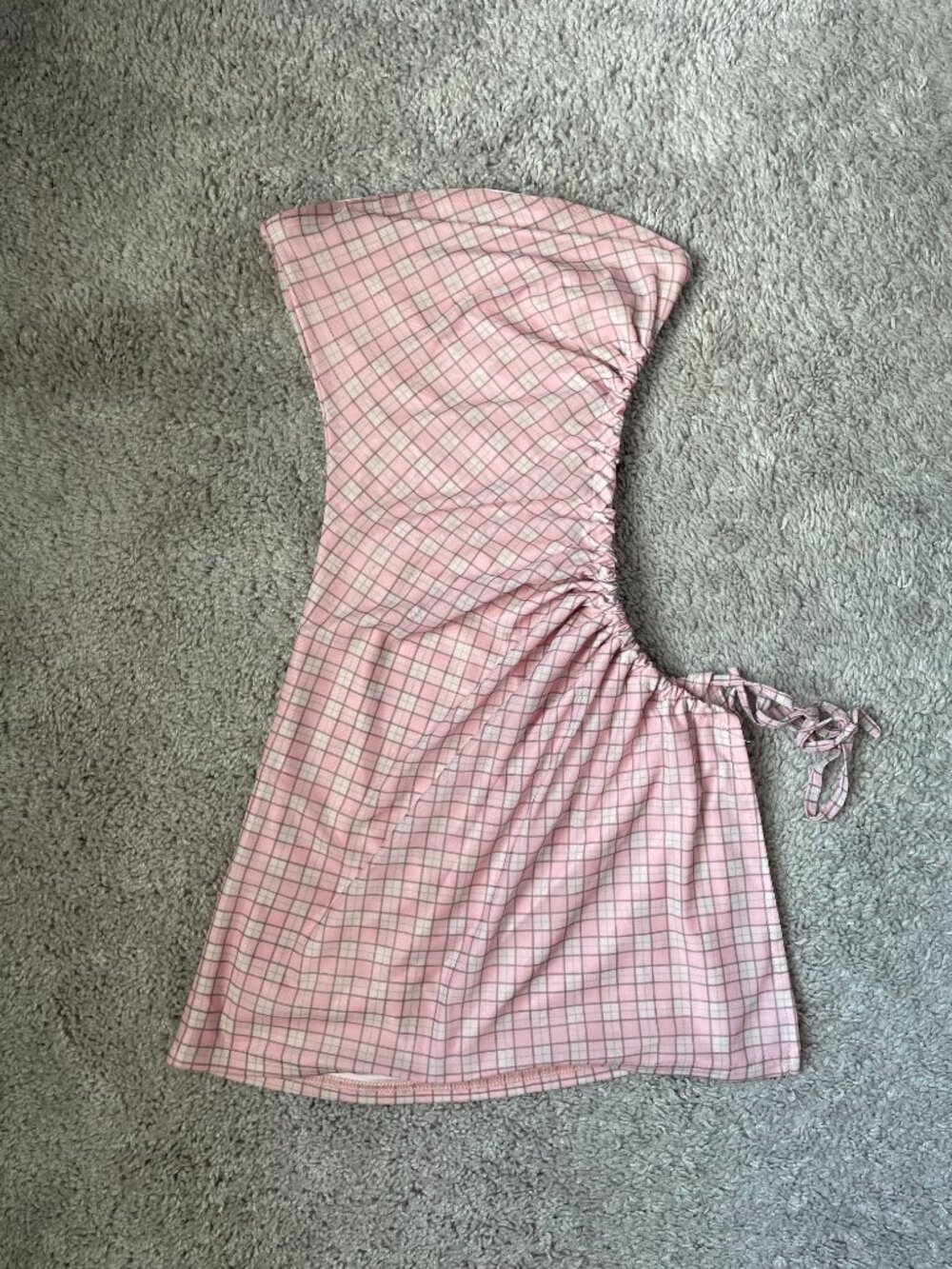 Outcast Plaid Strapless Mini Dress